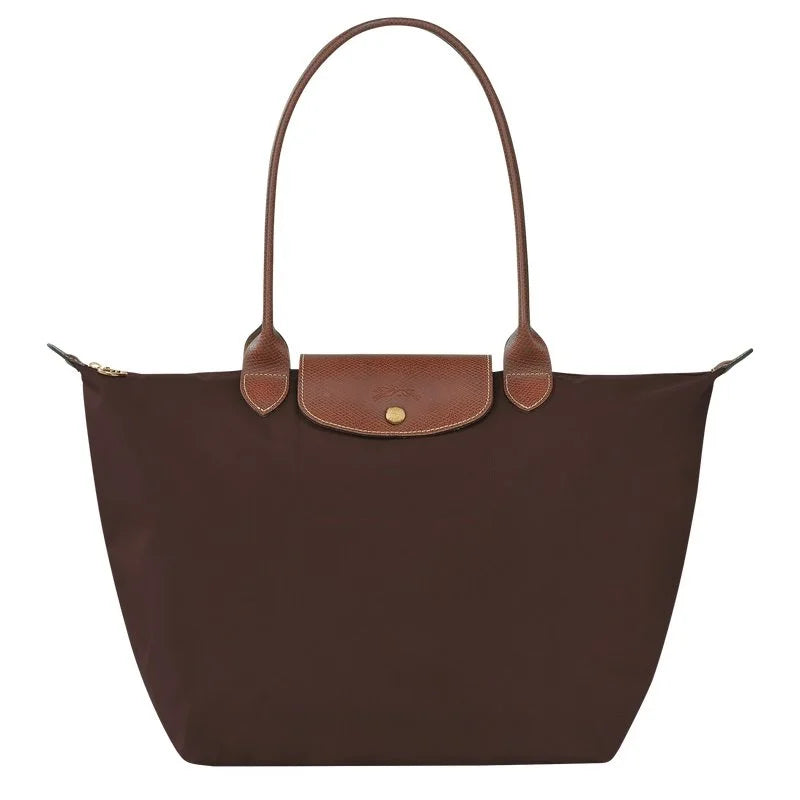 Medium Le Pliage Ebony Tote Bag in Recycled Canvas