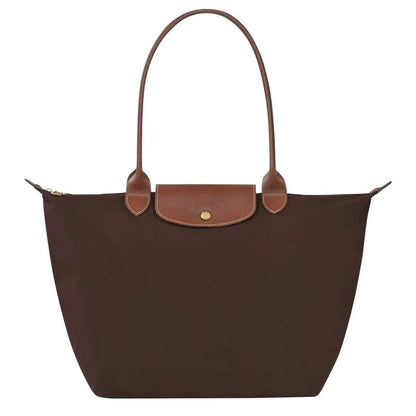 Medium Le Pliage Ebony Tote Bag in Recycled Canvas
