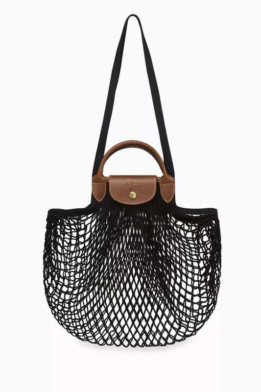 Large Le Pliage Filet Bag in Black