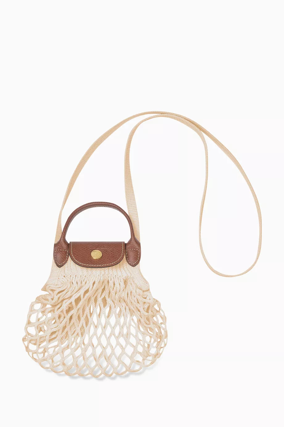 Mini Le Pliage Filet Bag in White